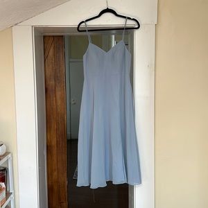 Custom eggshell bridesmaid dress